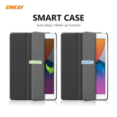 For iPad 10.2 2020 / 2019 ENKAY ENK-8014 PU Leather + Plastic Smart Case with Three-folding Holder