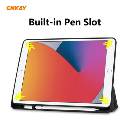 For iPad 10.2 2020 / 2019 ENKAY ENK-8016 PU Leather + TPU Smart Case with Pen Slot, For iPad 10.2 2021 / 2020 / 2019
