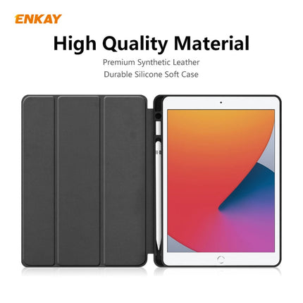 For iPad 10.2 2020 / 2019 ENKAY ENK-8016 PU Leather + TPU Smart Case with Pen Slot, For iPad 10.2 2021 / 2020 / 2019