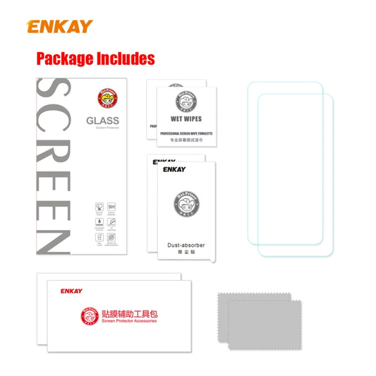 2 PCS ENKAY Hat-Prince 0.26mm 9H 2.5D Curved Edge Tempered Glass Film, For Samsung Galaxy M51, For Samsung Galaxy A42 5G, For Xiaomi Poco X3 / X3 NFC