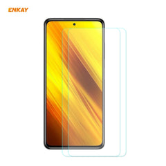 2 PCS ENKAY Hat-Prince 0.26mm 9H 2.5D Curved Edge Tempered Glass Film, For Samsung Galaxy M51, For Samsung Galaxy A42 5G, For Xiaomi Poco X3 / X3 NFC
