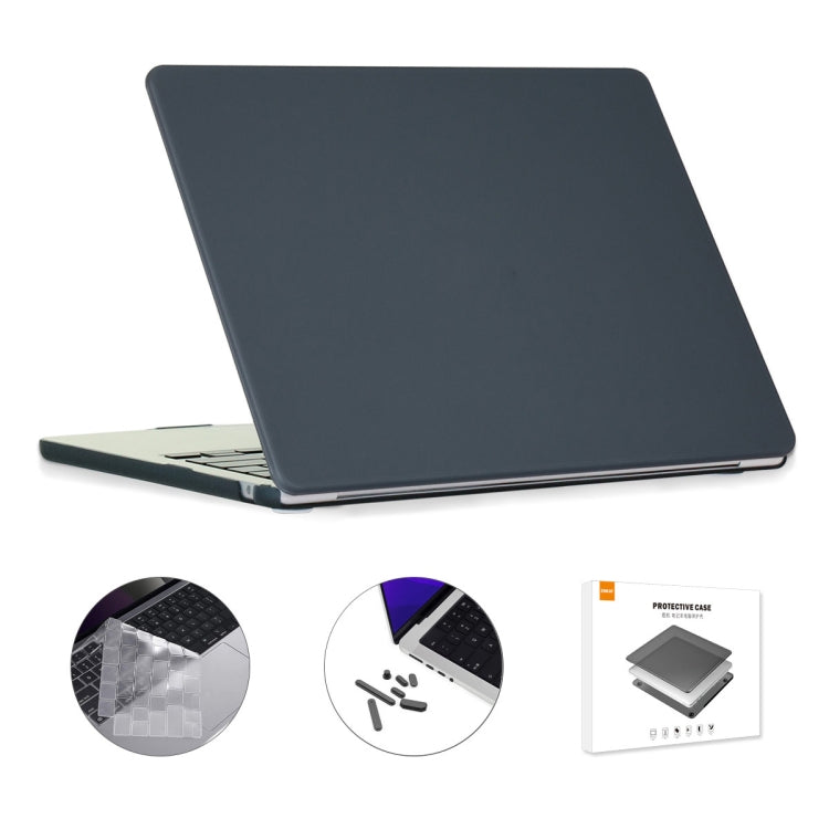 For MacBook Air 13.6 2022/2024 A2681 M2 / A3113 M3 EU Version ENKAY 3 in 1 Matte Laptop Case with TPU Keyboard Film / Anti-dust Plugs, 3 in 1 EU Version