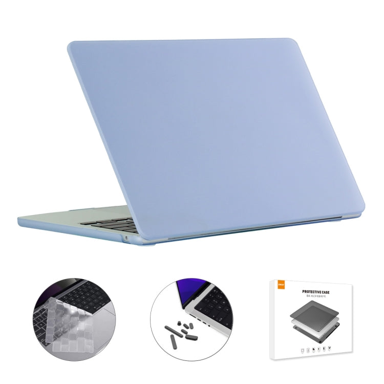 For MacBook Air 13.6 2022/2024 A2681 M2 / A3113 M3 EU Version ENKAY 3 in 1 Matte Laptop Case with TPU Keyboard Film / Anti-dust Plugs, 3 in 1 EU Version