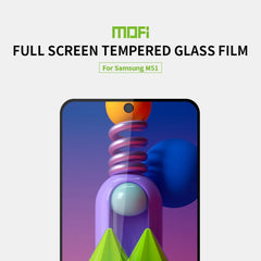 MOFI 9H 2.5D Full Screen Tempered Glass Film, For Galaxy M51