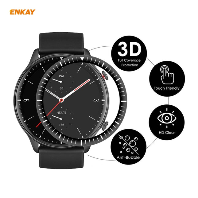 For Amazfit GTR 2 ENKAY Hat-Prince 3D Full Screen Soft PC Edge + PMMA HD Screen Protector Film, 1 PCS, 2 PCS, 5 PCS, 10 PCS