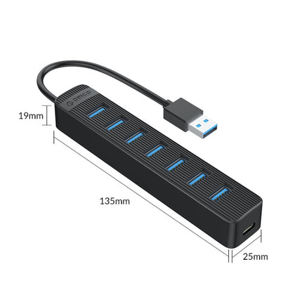 ORICO TWU3-7A-BK 7-Port USB 3.0 HUB, TWU3-7A