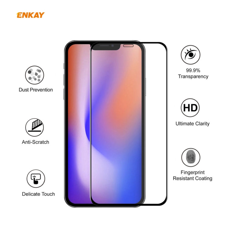 5 PCS ENKAY Hat-Prince 0.26mm 9H 6D Curved Full Coverage Tempered Glass Protector, For iPhone 12 mini, For iPhone 12 / 12 Pro, For iPhone 12 Pro Max