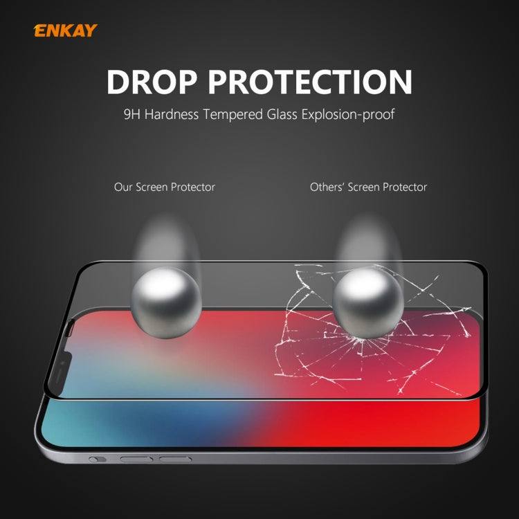 5 PCS ENKAY Hat-Prince 0.26mm 9H 6D Curved Full Coverage Tempered Glass Protector, For iPhone 12 mini, For iPhone 12 / 12 Pro, For iPhone 12 Pro Max