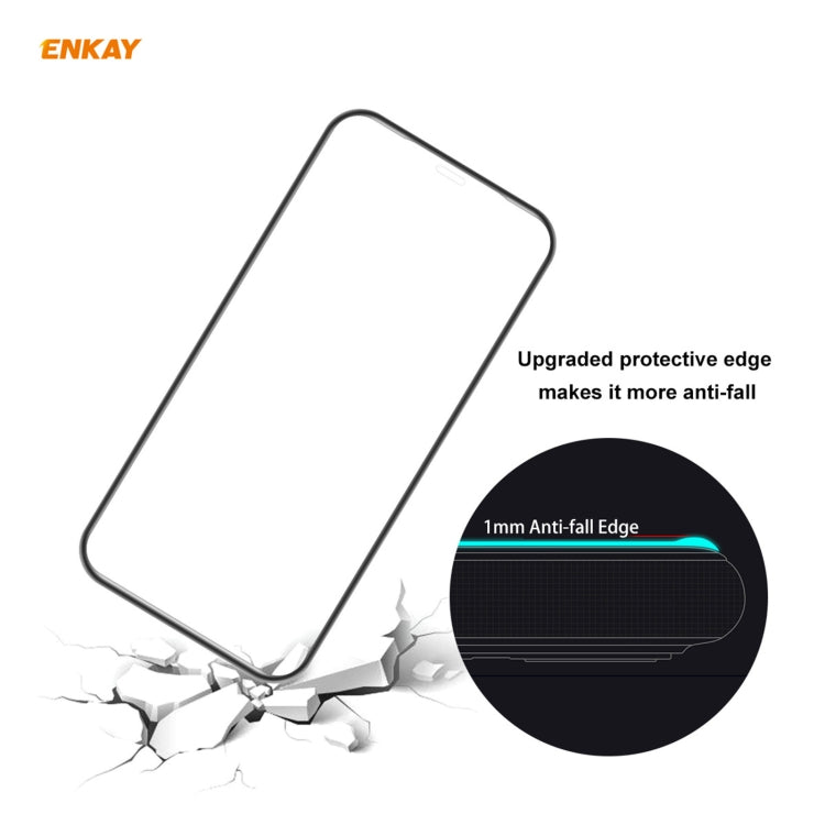 5 PCS ENKAY Hat-Prince Anti-drop Full Glue Tempered Glass Full Screen Film Anti-fall Protector, For iPhone 12 mini(5 PCS), For iPhone 12 / 12 Pro(5 PCS), For iPhone 12 Pro Max(5 PCS)