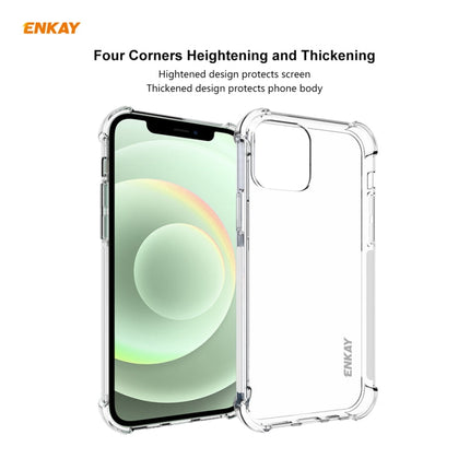 Hat-Prince ENKAY 2 in 1 Clear TPU Soft Case Shockproof Cover + 0.26mm 9H 2.5D Full Glue Full Coverage Tempered Glass Protector Film, For iPhone 12 mini, For iPhone 12 / 12 Pro, For iPhone 12 Pro Max