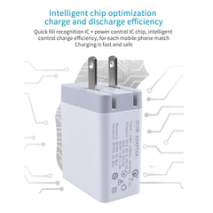SDC-30W 2 in 1 USB to Micro USB Data Cable + 30W QC 3.0 USB + 2.4A Dual USB 2.0 Ports Mobile Phone Tablet PC Universal Quick Charger Travel Charger Set, US Plug, with Micro USB Cable, US Plug