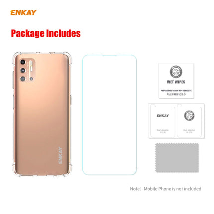 Hat-Prince ENKAY Clear TPU Shockproof Case Soft Anti-slip Cover + 0.26mm 9H 2.5D Tempered Glass Protector Film, For Motorola Moto G9 Plus, For Motorola Moto G9 / G9 Play, For Samsung Galaxy A42 5G, For Samsung Galaxy M31s, for Sony Xperia 5 II���������...