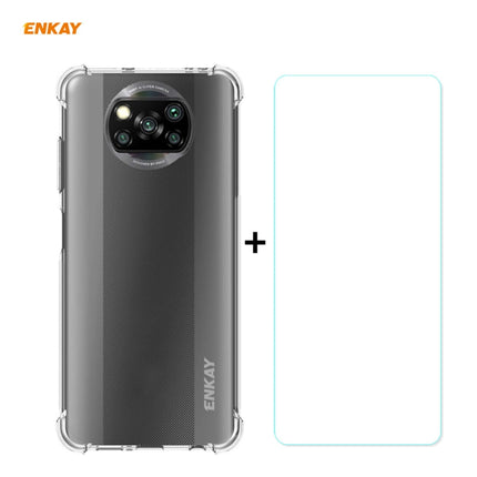 Hat-Prince ENKAY Clear TPU Shockproof Case Soft Anti-slip Cover + 0.26mm 9H 2.5D Tempered Glass Protector Film, For Motorola Moto G9 Plus, For Motorola Moto G9 / G9 Play, For Samsung Galaxy A42 5G, For Samsung Galaxy M31s, for Sony Xperia 5 II���������...