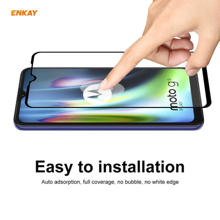 Hat-Prince ENKAY Clear TPU Shockproof Case Soft Anti-slip Cover + 0.26mm 9H 2.5D Full Glue Full Coverage Tempered Glass Protector Film, For Motorola Moto G9 / G9 Play, For Xiaomi Redmi 9A, For Xiaomi Redmi 9C, For Xiaomi 10T 5G / 10T Pro 5G������������...