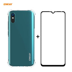 Hat-Prince ENKAY Clear TPU Shockproof Case Soft Anti-slip Cover + 0.26mm 9H 2.5D Full Glue Full Coverage Tempered Glass Protector Film, For Motorola Moto G9 / G9 Play, For Xiaomi Redmi 9A, For Xiaomi Redmi 9C, For Xiaomi 10T 5G / 10T Pro 5G������������...