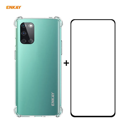 Hat-Prince ENKAY Clear TPU Shockproof Case Soft Anti-slip Cover + 0.26mm 9H 2.5D Full Glue Full Coverage Tempered Glass Protector Film, For Motorola Moto G9 / G9 Play, For Xiaomi Redmi 9A, For Xiaomi Redmi 9C, For Xiaomi 10T 5G / 10T Pro 5G������������...