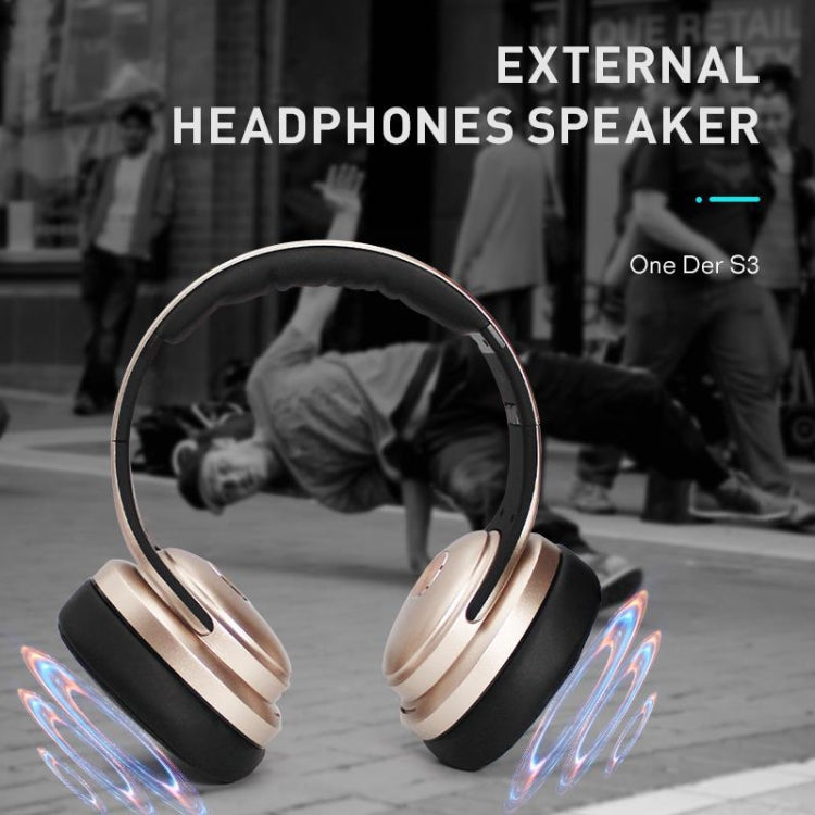 OneDer S3 2 in1 Headphone & Speaker Portable Wireless Bluetooth Headphone Noise Cancelling Over Ear Stereo