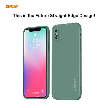 ENKAY ENK-PC071 Hat-Prince Liquid Silicone Straight Edge Shockproof Protective Case For iPhone XS / X, For iPhone XS