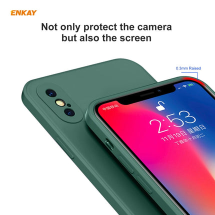 ENKAY ENK-PC071 Hat-Prince Liquid Silicone Straight Edge Shockproof Protective Case For iPhone XS / X, For iPhone XS