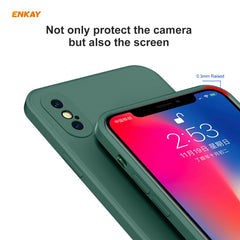 ENKAY ENK-PC071 Hat-Prince Liquid Silicone Straight Edge Shockproof Protective Case For iPhone XS / X, For iPhone XS