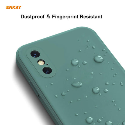 ENKAY ENK-PC071 Hat-Prince Liquid Silicone Straight Edge Shockproof Protective Case For iPhone XS / X, For iPhone XS