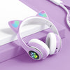 TN-28 3.5mm Bluetooth 5.0 Dual Connection RGB Cat Ear Bass Stereo Noise-cancelling Headphones Support TF Card With Mic