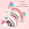 TN-28 3.5mm Bluetooth 5.0 Dual Connection RGB Cat Ear Bass Stereo Noise-cancelling Headphones Support TF Card With Mic