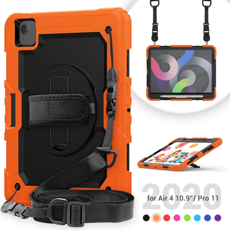 For iPad Air 2020 10.9 Shockproof Black Silica Gel + Colorful PC Protective Case, For iPad Air 2022 / 2020 10.9