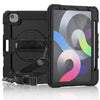 For iPad Air 2020 10.9 Shockproof Black Silica Gel + Colorful PC Protective Case, For iPad Air 2022 / 2020 10.9