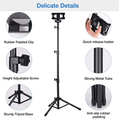 Floor Tablet Tripod Stand Adjustable For 4.7-12.9 inch iPad Carrying Holder