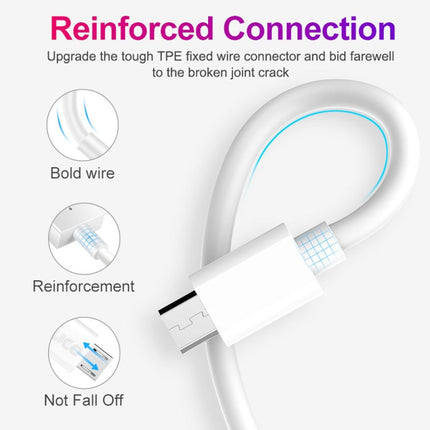XJ-012 3A USB Male to Micro USB Male Fast Charging Data Cable, Length: 2m