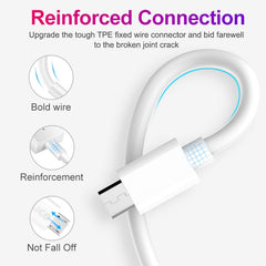 XJ-012 3A USB Male to Micro USB Male Fast Charging Data Cable, Length: 2m, 2m