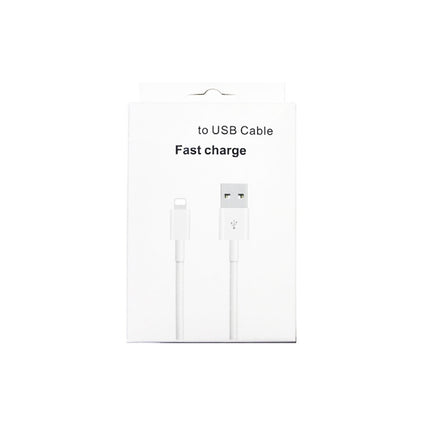 XJ-017 3A USB Male to 8 Pin Male Fast Charging Data Cable,  Length: 1m, 1m