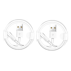 XJ-023 2 PCS USB Male to Micro USB Male Interface Charge Cable, Length: 1m, Micro USB