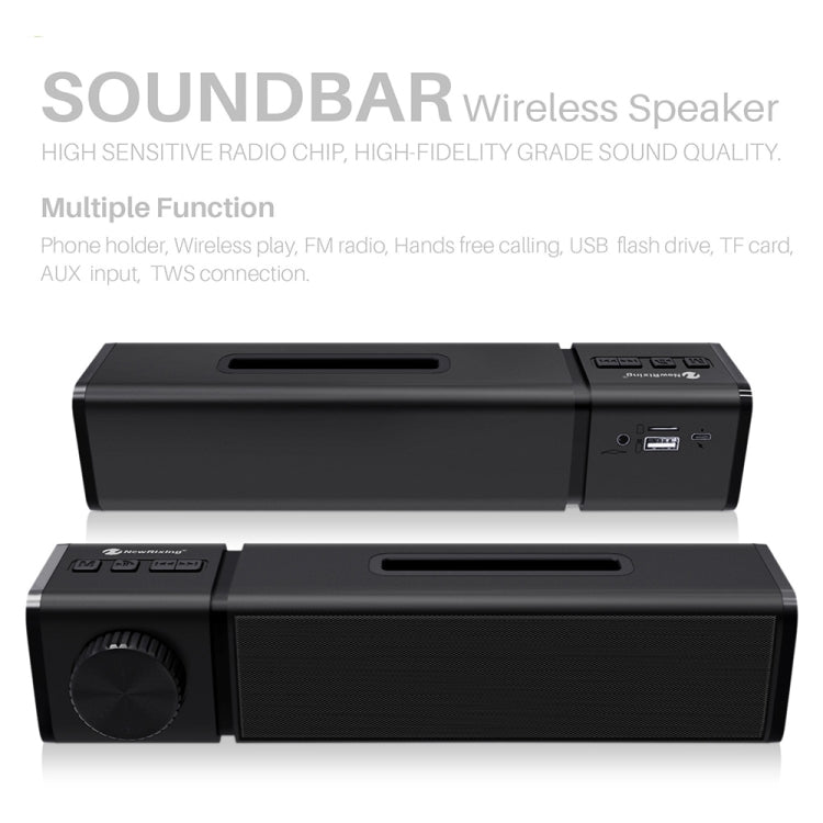 New Rixing NR4023 TWS Wireless Stereo Bluetooth Speaker, Support TF Card & MP3 & FM & Hands-free Call & 3.5mm AUX