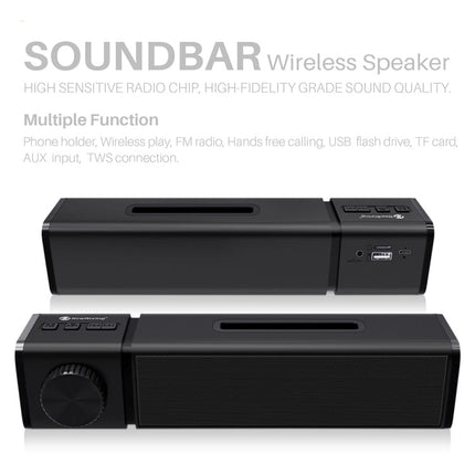 New Rixing NR4023 TWS Wireless Stereo Bluetooth Speaker, Support TF Card & MP3 & FM & Hands-free Call & 3.5mm AUX
