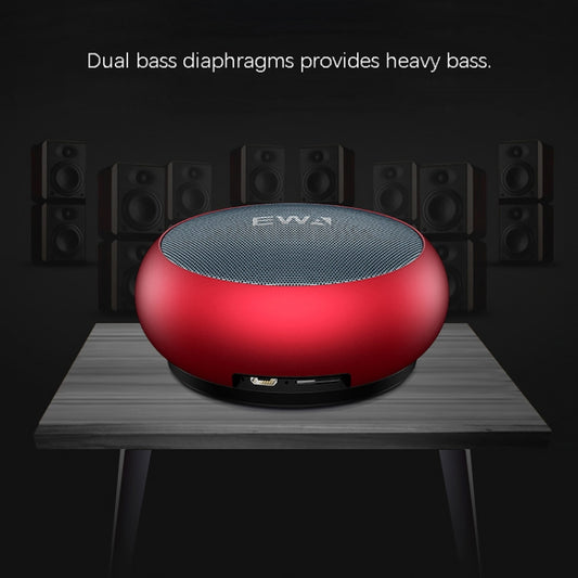 EWA A110 IPX5 Waterproof Portable Mini Metal Wireless Bluetooth Speaker Supports 3.5mm Audio & 32GB TF Card & Calls