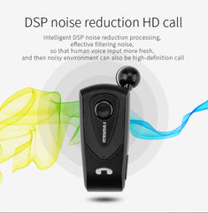 F930 CSR4.1 Retractable Cable Caller Vibration Reminder Anti-theft Bluetooth Headset, Black, White, Gold, Silver