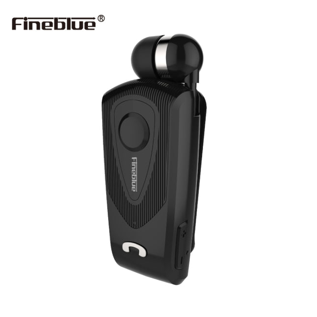 F930 CSR4.1 Retractable Cable Caller Vibration Reminder Anti-theft Bluetooth Headset, Black, Silver