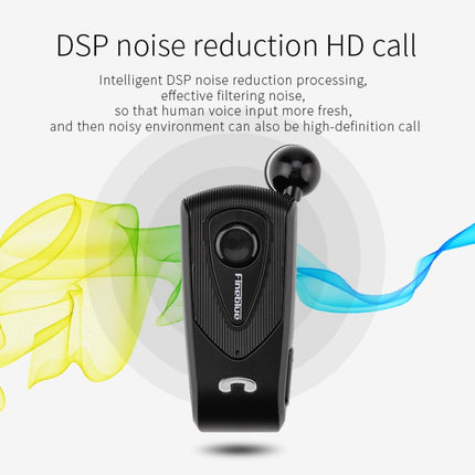 F930 CSR4.1 Retractable Cable Caller Vibration Reminder Anti-theft Bluetooth Headset, Silver