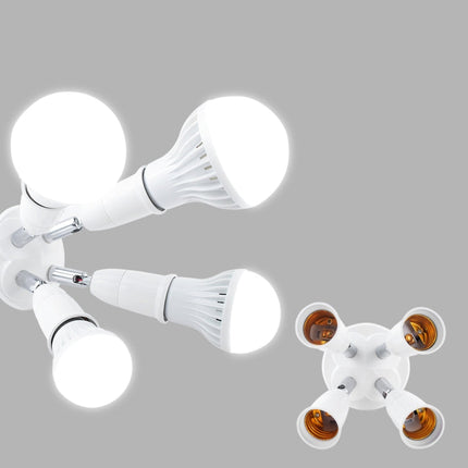 E27 to E27 Splitter Adjustable LED Light Bulb Holder Adapter Converter Socket Light Bulb Holder, 1 In 1, 2 In 1, 3 In 1, 4 In 1, 5 In 1