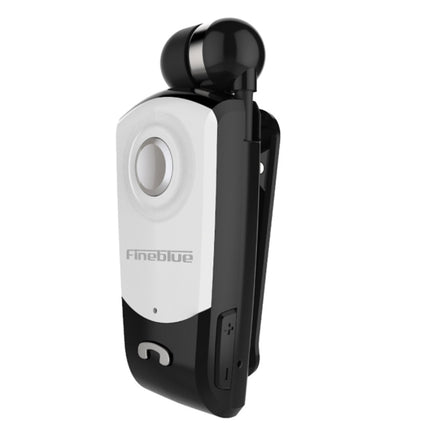 F960 CSR4.1 Retractable Cable Caller Vibration Reminder Anti-theft Bluetooth Headset, Black, White, Silver