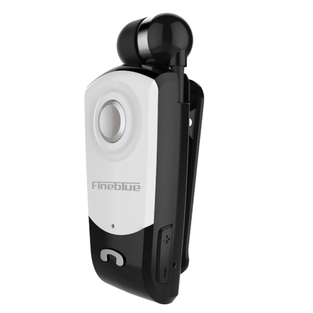 F960 CSR4.1 Retractable Cable Caller Vibration Reminder Anti-theft Bluetooth Headset, Black, White, Silver