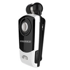 F960 CSR4.1 Retractable Cable Caller Vibration Reminder Anti-theft Bluetooth Headset, Black, White, Silver