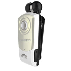 F960 CSR4.1 Retractable Cable Caller Vibration Reminder Anti-theft Bluetooth Headset, Black, White, Gold, Silver