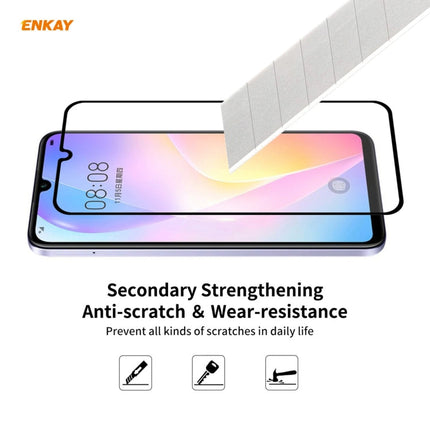 ENKAY Hat-Prince Full Glue 0.26mm 9H 2.5D Tempered Glass Full Coverage Film, For Huawei Nova 8 SE, For Samsung Galaxy A12 (1 PC), For OnePlus Nord N10 5G, For OnePlus Nord N100
