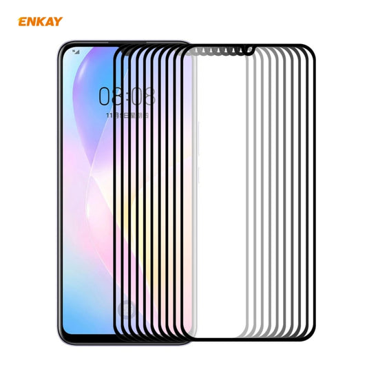 10 PCS ENKAY Hat-Prince Full Glue 0.26mm 9H 2.5D Tempered Glass Full Coverage Film, For Huawei Nova 8 SE, For Samsung Galaxy A12, For OnePlus Nord N10 5G, For OnePlus Nord N100