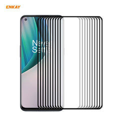 10 PCS ENKAY Hat-Prince Full Glue 0.26mm 9H 2.5D Tempered Glass Full Coverage Film, For Huawei Nova 8 SE, For Samsung Galaxy A12, For OnePlus Nord N10 5G, For OnePlus Nord N100