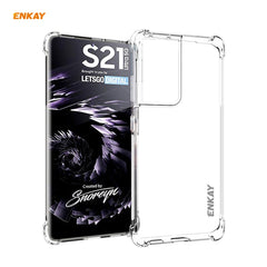 Hat-Prince ENKAY Clear TPU Shockproof Case Soft Anti-slip Cover + 3D Full Screen PET Curved Hot Bending HD Screen Protector Soft Film, Support Fingerprint Unlock, For Samsung Galaxy S21 Ultra 5G, For Xiaomi Mi 11