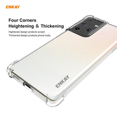 Hat-Prince ENKAY Clear TPU Shockproof Case Soft Anti-slip Cover + 3D Full Screen PET Curved Hot Bending HD Screen Protector Soft Film, Support Fingerprint Unlock, For Samsung Galaxy S21 Ultra 5G, For Xiaomi Mi 11
